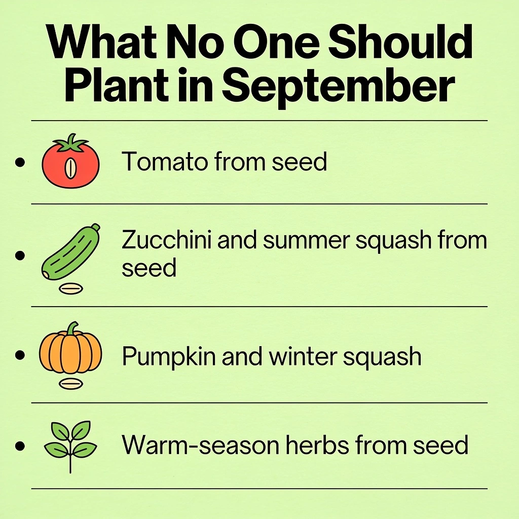 What No One Should Plant in September